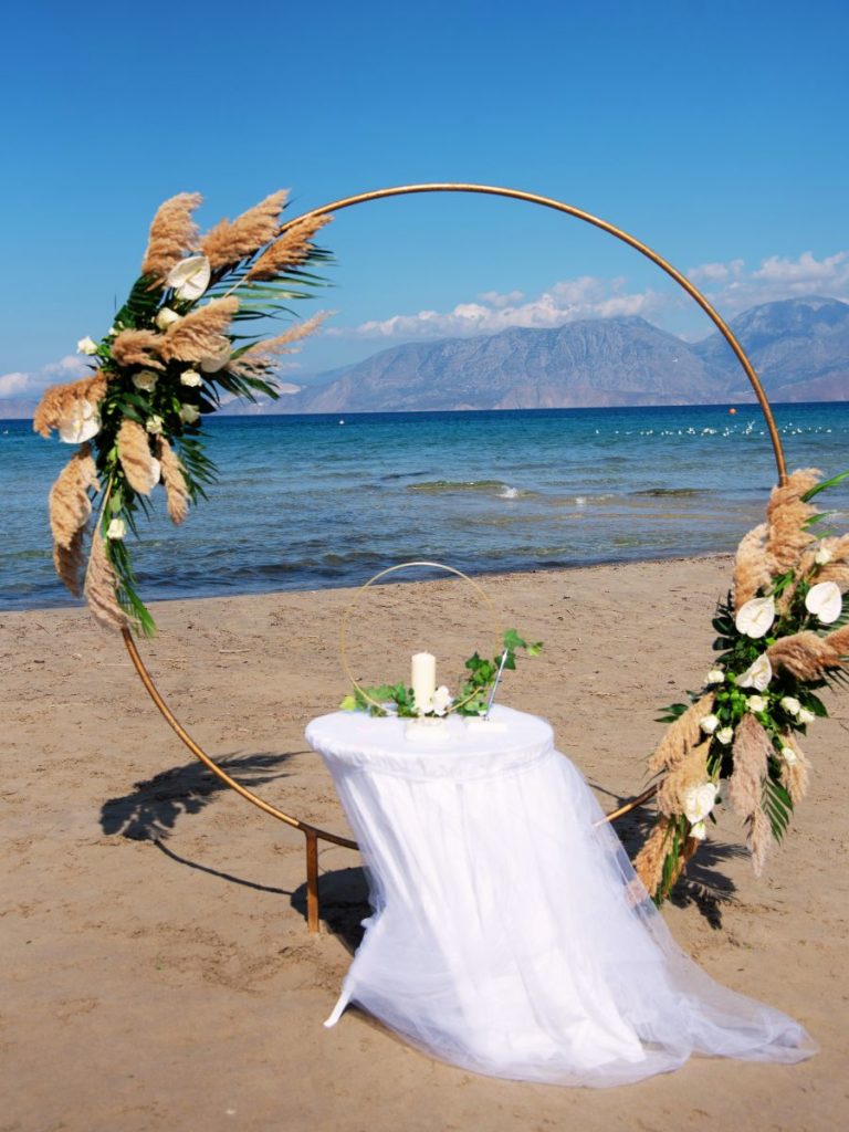 Boho Wedding arch for beach wedding