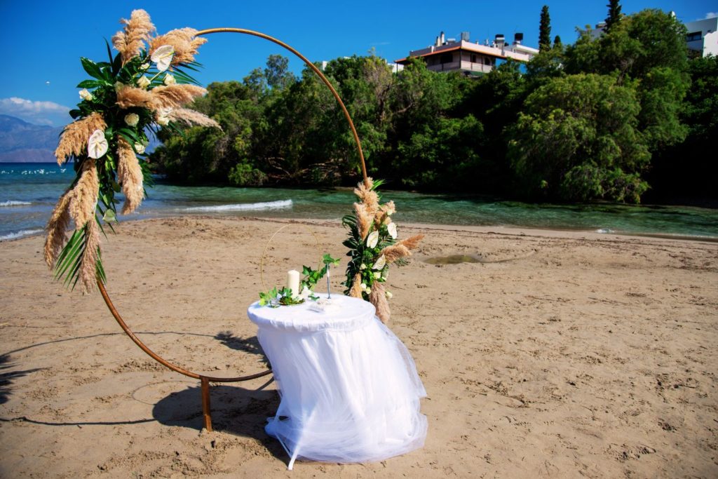 Boho style wedding Agios Nikolaos Crete